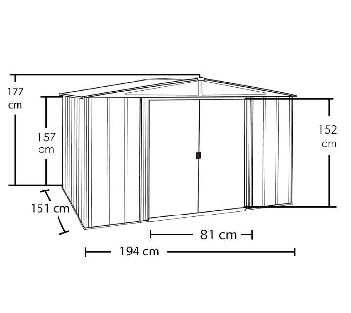 SPACEMAKER Gerätehaus Woodlake